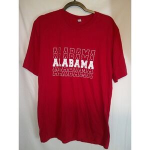 Alabama Crimson Tide NCAA T-Shirt Mens Size L‎ Red College Football
